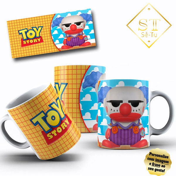 Taza del payaso de Toy Story que se ríe